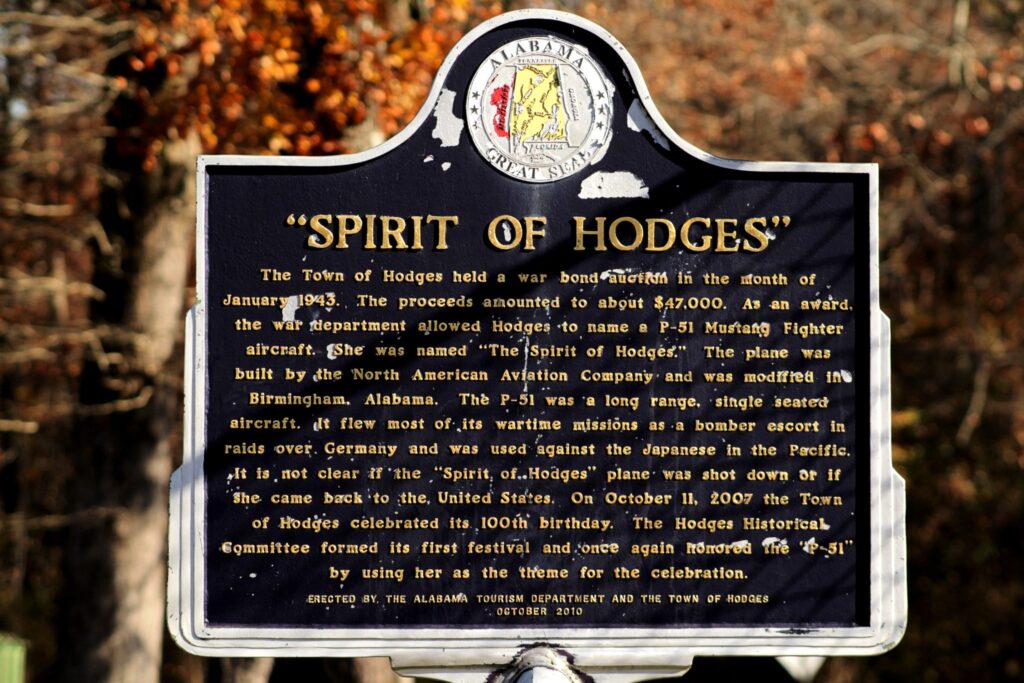 An historical marker about Hodges.